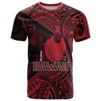 Hawaii King Kamehameha T Shirt With Hawaiian Ipu Motifs Red Version LT05 Red - Polynesian Pride