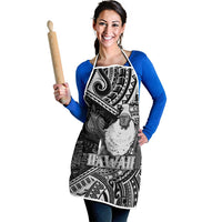 Hawaii King Kamehameha Apron With Hawaiian Ipu Motifs Black Version LT05 - Polynesian Pride