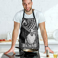 Hawaii King Kamehameha Apron With Hawaiian Ipu Motifs Black Version LT05 - Polynesian Pride
