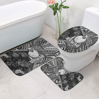 Hawaii King Kamehameha Bathroom Set With Hawaiian Ipu Motifs Black Version LT05 - Polynesian Pride
