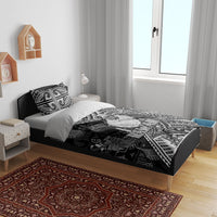 Hawaii King Kamehameha Bedding Set With Hawaiian Ipu Motifs Black Version LT05 - Polynesian Pride