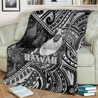 Hawaii King Kamehameha Blanket With Hawaiian Ipu Motifs Black Version LT05 - Polynesian Pride