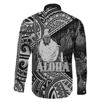 Hawaii King Kamehameha Family Matching Summer Maxi Dress and Hawaiian Shirt With Hawaiian Ipu Motifs Black Version