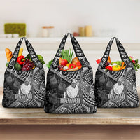 Hawaii King Kamehameha Grocery Bag With Hawaiian Ipu Motifs Black Version LT05 3-pack One Size Black - Polynesian Pride