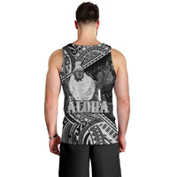Hawaii King Kamehameha Men Tank Top With Hawaiian Ipu Motifs Black Version LT05 - Polynesian Pride