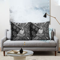 Hawaii King Kamehameha Pillow Cover With Hawaiian Ipu Motifs Black Version LT05 - Polynesian Pride