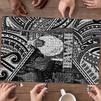 Hawaii King Kamehameha Puzzle With Hawaiian Ipu Motifs Black Version LT05 - Polynesian Pride