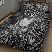 Hawaii King Kamehameha Quilt Bed Set With Hawaiian Ipu Motifs Black Version LT05 - Polynesian Pride