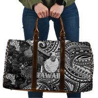 Hawaii King Kamehameha Travel Bag With Hawaiian Ipu Motifs Black Version LT05 Black - Polynesian Pride