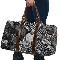 Hawaii King Kamehameha Travel Bag With Hawaiian Ipu Motifs Black Version LT05 - Polynesian Pride