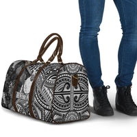 Hawaii King Kamehameha Travel Bag With Hawaiian Ipu Motifs Black Version LT05 - Polynesian Pride