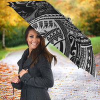 Hawaii King Kamehameha Umbrella With Hawaiian Ipu Motifs Black Version LT05 - Polynesian Pride