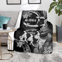 Hawaii Beautiful Hula Dancers Blanket With Ipu Keke And Pahu Drum LT05 - Polynesian Pride
