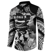 Hawaii Beautiful Hula Dancers Button Sweatshirt With Ipu Keke And Pahu Drum LT05 - Polynesian Pride