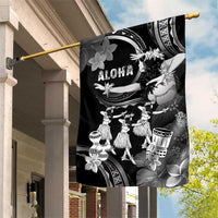 Hawaii Beautiful Hula Dancers Garden Flag With Ipu Keke And Pahu Drum LT05 House Flag Black - Polynesian Pride