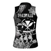 Hawaii Beautiful Hula Dancers Women Sleeveless Polo Shirt With Ipu Keke And Pahu Drum