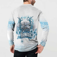 Hawaii Sugar Plantation Button Sweatshirt With Hawaiian Tapa Pattern LT05 - Polynesian Pride