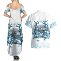 Hawaii Sugar Plantation Couples Matching Summer Maxi Dress and Hawaiian Shirt With Hawaiian Tapa Pattern LT05 - Polynesian Pride