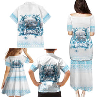 Hawaii Sugar Plantation Family Matching Puletasi and Hawaiian Shirt With Hawaiian Tapa Pattern