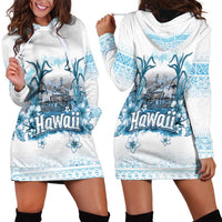 Hawaii Sugar Plantation Hoodie Dress With Hawaiian Tapa Pattern LT05 - Polynesian Pride