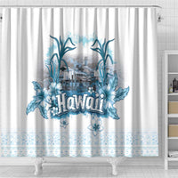 Hawaii Sugar Plantation Shower Curtain With Hawaiian Tapa Pattern
