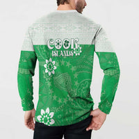 Cook Islands Maori Language Week Button Sweatshirt Pacific Tapa Pattern LT05 - Polynesian Pride