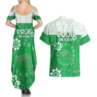 Cook Islands Maori Language Week Couples Matching Summer Maxi Dress and Hawaiian Shirt Pacific Tapa Pattern LT05 - Polynesian Pride