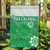 Cook Islands Maori Language Week Garden Flag Pacific Tapa Pattern LT05 Garden Flag Green - Polynesian Pride