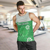Cook Islands Maori Language Week Men Tank Top Pacific Tapa Pattern LT05 Green - Polynesian Pride