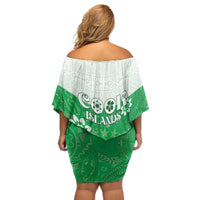 Cook Islands Maori Language Week Off Shoulder Short Dress Pacific Tapa Pattern LT05 - Polynesian Pride