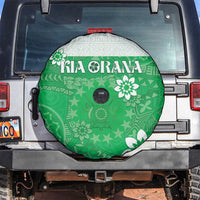 Cook Islands Maori Language Week Spare Tire Cover Pacific Tapa Pattern LT05 Green - Polynesian Pride