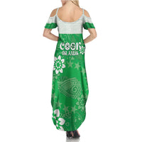 Cook Islands Maori Language Week Summer Maxi Dress Pacific Tapa Pattern LT05 - Polynesian Pride