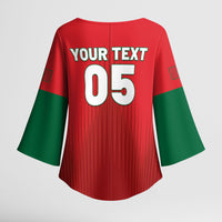 Custom Morocco Football 2026 Kimono Sleeve Blouse Atlas Lions Breathtaking Victory Red Version