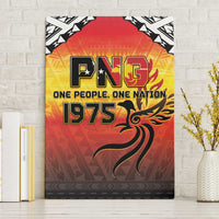 Papua New Guinea 50th Independence Day Canvas Wall Art One People One Nation One PNG LT05 Without Frame Yellow - Polynesian Pride