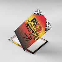 Papua New Guinea 50th Independence Day Canvas Wall Art One People One Nation One PNG LT05 With Frame Yellow - Polynesian Pride