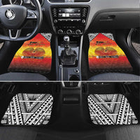 Papua New Guinea 50th Independence Day Car Mats One People One Nation One PNG LT05 Set 4pcs Yellow - Polynesian Pride