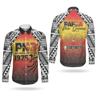 Papua New Guinea Independence Day Couples Matching Off Shoulder Maxi Dress and Long Sleeve Button Shirt One People One Nation One PNG LT05 - Polynesian Pride