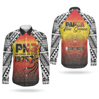 Papua New Guinea Independence Day Couples Matching Tank Maxi Dress and Long Sleeve Button Shirt One People One Nation One PNG LT05 - Polynesian Pride