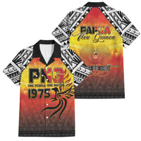 Papua New Guinea Independence Day Family Matching Long Sleeve Bodycon Dress and Hawaiian Shirt One People One Nation One PNG LT05 Dad's Shirt - Short Sleeve Yellow - Polynesian Pride