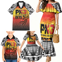 Papua New Guinea Independence Day Family Matching Mermaid Dress and Hawaiian Shirt One People One Nation One PNG LT05 - Polynesian Pride