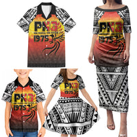 Papua New Guinea Independence Day Family Matching Puletasi and Hawaiian Shirt One People One Nation One PNG LT05 - Polynesian Pride