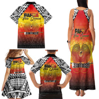 Papua New Guinea Independence Day Family Matching Tank Maxi Dress and Hawaiian Shirt One People One Nation One PNG LT05 Mom's Dress Yellow - Polynesian Pride