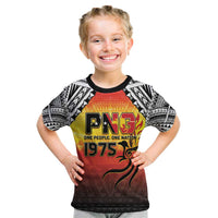 Papua New Guinea Independence Day Kid T Shirt One People One Nation One PNG LT05 Yellow - Polynesian Pride