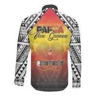Papua New Guinea 50th Independence Day Long Sleeve Button Shirt One People One Nation One PNG LT05 - Polynesian Pride