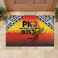 Papua New Guinea 50th Independence Day Rubber Doormat One People One Nation One PNG LT05 Yellow - Polynesian Pride