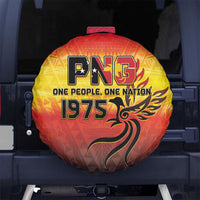 Papua New Guinea Independence Day Spare Tire Cover One People One Nation One PNG LT05 No hole Yellow - Polynesian Pride