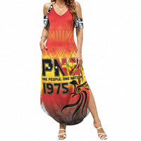 Papua New Guinea Independence Day Summer Maxi Dress One People One Nation One PNG LT05 Women Yellow - Polynesian Pride