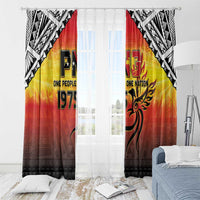Papua New Guinea 50th Independence Day Window Curtain One People One Nation One PNG LT05 - Polynesian Pride