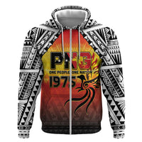 Papua New Guinea Independence Day Zip Hoodie One People One Nation One PNG LT05 Zip Hoodie Yellow - Polynesian Pride