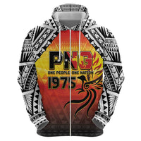 Papua New Guinea Independence Day Zip Hoodie One People One Nation One PNG LT05 Pullover Hoodie Yellow - Polynesian Pride